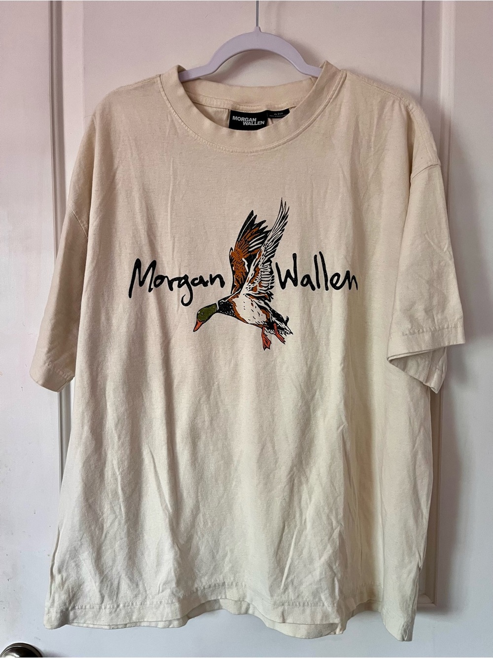 Morgan Wallen Cream Graphic Duck Tee - Men's Short Sleeve